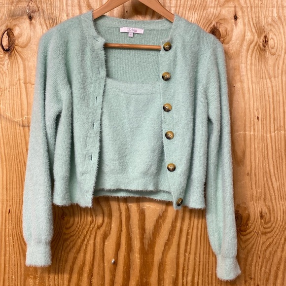 Glo Fashion London size M 2 pieces pale green - Picture 1 of 6